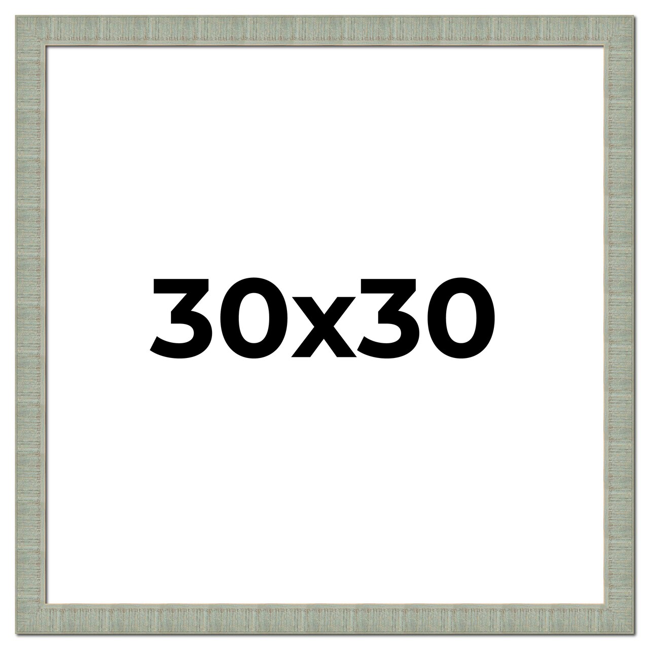 Square Sculpted Blue Picture Frame - UV Acrylic, Foam Board Backing, Hanging Hardware